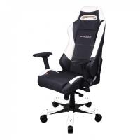 Компьютерное кресло DXRacer Iron OH/IS11 игровое, обивка: искусственная кожа, цвет: черный/белый
