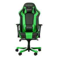 Компьютерное кресло DXRacer King OH/KS06 игровое, обивка: искусственная кожа, цвет: черный/зеленый